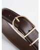 & Other Stories & Other Stories leather belt with gold buckle in chocolate brown - 2