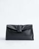 & Other Stories & Other Stories leather oversized clutch bag with shoulder strap in black - 2