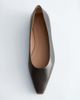 & Other Stories & Other Stories leather pointed ballet flats in black - 3