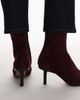 & Other Stories & Other Stories leather pointed toe heeled ankle boots in dark pomegranate red - 2