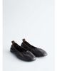 & Other Stories & Other Stories leather ruched ballet flats in black - 2