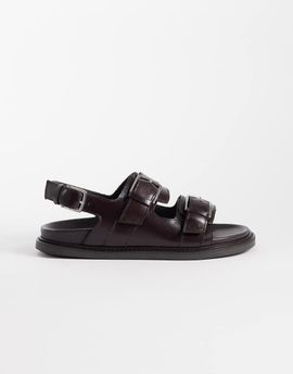 & Other Stories & Other Stories leather sandals in dark brown