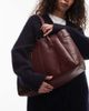 & Other Stories & Other Stories leather tote bag in burgundy-Red - 1