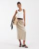 & Other Stories & Other Stories linen blend maxi skirt in beige-Neutral - 2