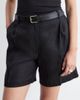 & Other Stories & Other Stories linen tailored bermuda shorts in black - 2