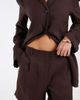 & Other Stories & Other Stories linen tailored bermuda shorts in chocolate brown - part of a set - 3