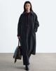 & Other Stories & Other Stories long button down coat with belt in dark gray - 1