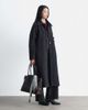 & Other Stories & Other Stories long button down coat with belt in dark gray - 3