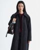 & Other Stories & Other Stories long button down coat with belt in dark gray - 4