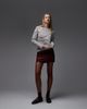 & Other Stories & Other Stories long sleeve boatneck top in purple and white stripe - 2