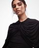 & Other Stories & Other Stories long sleeve cap detail jersey top in black - 3