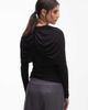 & Other Stories & Other Stories long sleeve cap detail jersey top in black - 4