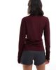& Other Stories & Other Stories long sleeve mock neck top with ruche detail in burgundy-Red - 4