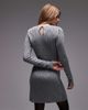 & Other Stories & Other Stories long sleeve ribbed jersey mini dress in black and silver - 4