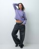 & Other Stories & Other Stories long sleeve standard fit knit sweater in lilac-PURPLE - 3