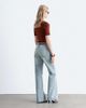 & Other Stories & Other Stories low waist soft flared jeans in light blue vintage wash - 3