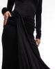 & Other Stories & Other Stories maxi dress with high neck and draped sash detail in black - 4