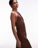 & Other Stories & Other Stories maxi dress with metal halter neck detail and low back in brown - 2