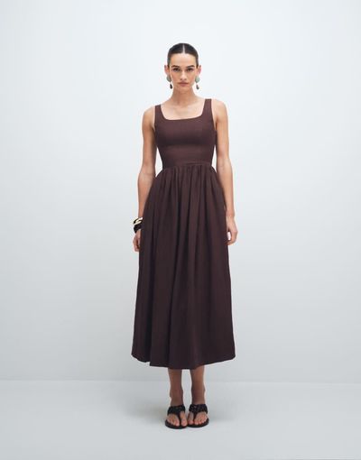and other stories brown dress & Color:Gold Champagne while a concealed zip cute dresses for women Winslet Knit Dress —