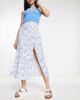 & Other Stories & Other Stories midaxi skirt with slit in blue floral - 4