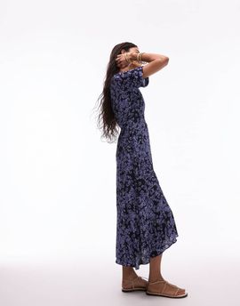 & Other Stories & Other Stories midaxi wrap dress in abstract ditsy floral print-Multi