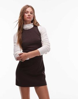 & Other Stories & Other Stories mini pinafore dress in brown