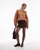& Other Stories & Other Stories mini skirt in plaid print-Brown - 3