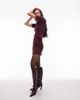 & Other Stories & Other Stories mini skirt with small slit in burgundy wine-Red - 1