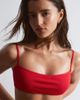 & Other Stories & Other Stories mix and match crinkle bandeau bikini top with knot detail in red - 3