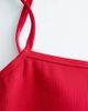 & Other Stories & Other Stories mix and match crinkle bandeau bikini top with knot detail in red - 4