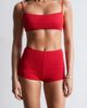 & Other Stories & Other Stories mix and match crinkle bikini shorts in red - 4