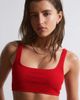 & Other Stories & Other Stories mix and match crinkle bikini top with knot detail in red - 1