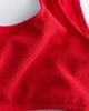 & Other Stories & Other Stories mix and match crinkle bikini top with knot detail in red - 3