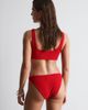 & Other Stories & Other Stories mix and match crinkle bikini top with knot detail in red - 4