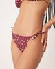 & Other Stories & Other Stories mix and match side tie bikini bottoms in burgundy and white polka dot print-Red - 2