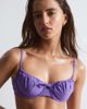 & Other Stories & Other Stories mix and match underwire bikini top with padding and adjustable straps in purple - 3