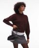 & Other Stories & Other Stories mock neck sweater in burgundy-Red - 1
