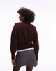 & Other Stories & Other Stories mock neck sweater in burgundy-Red - 4