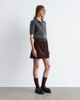 & Other Stories & Other Stories mohair and wool knit slim fit top with polo collar in gray - 4