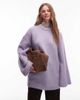 & Other Stories & Other Stories mohair and wool oversized sweater in dark lilac-Purple - 2