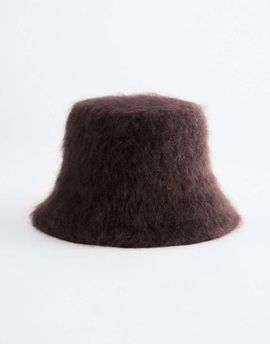 & Other Stories & Other Stories mohair blend bucket hat in dark brown