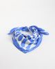 & Other Stories & Other Stories multi purpose blue swirl motif print lightweight satin finish square head scarf in blue and white - 1