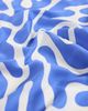 & Other Stories & Other Stories multi purpose blue swirl motif print lightweight satin finish square head scarf in blue and white - 3