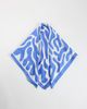 & Other Stories & Other Stories multi purpose blue swirl motif print lightweight satin finish square head scarf in blue and white - 4