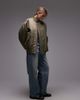 & Other Stories & Other Stories nylon rib sleeve oversized bomber jacket in khaki green - 2