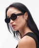 & Other Stories & Other Stories oval cat eye sunglasses in black-Brown - 1
