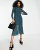 & Other Stories & Other Stories polyester smocked midi dress in blue print - MBLUE - 1