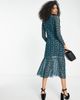 & Other Stories & Other Stories polyester smocked midi dress in blue print - MBLUE - 3