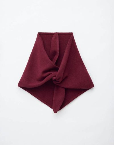 & Other Stories & Other Stories premim wool triangle scarf in dark red
