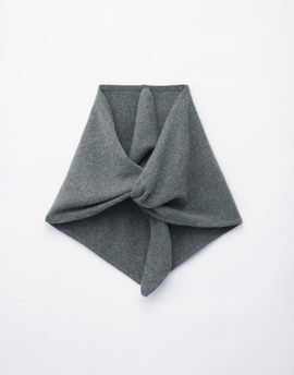 & Other Stories & Other Stories premim wool triangle scarf in mid gray